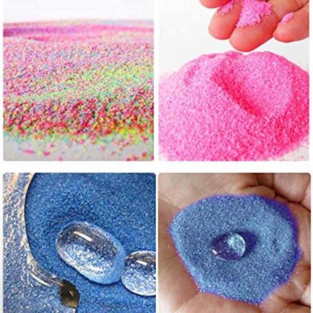 Magic Sand 5 Pack Water Repellent Play Sand for DIY Science Sensory Fun Green - Picture 6 of 10